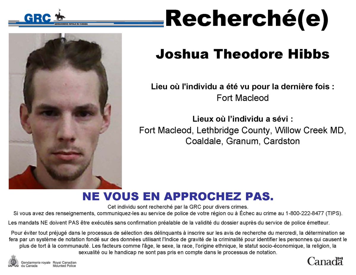 #RecherchéMercredi : Joshua Theodore Hibbs. Ne l'abordez pas.