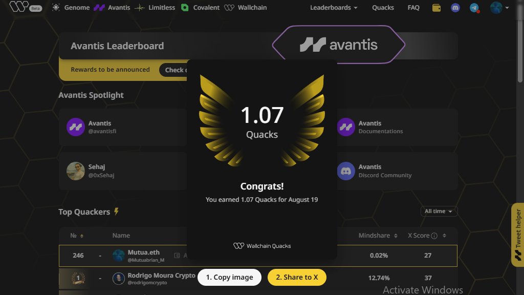 Mutua B (@mutuabrian_m) on Twitter photo The quack whale strikes again.
Bagged a whole quack for tweeting about <a href="/wallchain_xyz/">Wallchain Quacks</a> yesterday.
Only real quackers can relate.
How many wallchain quacks did you receive yesterday? The quack whale strikes again.
Bagged a whole quack for tweeting about <a href="/wallchain_xyz/">Wallchain Quacks</a> yesterday.
Only real quackers can relate.
How many wallchain quacks did you receive yesterday?