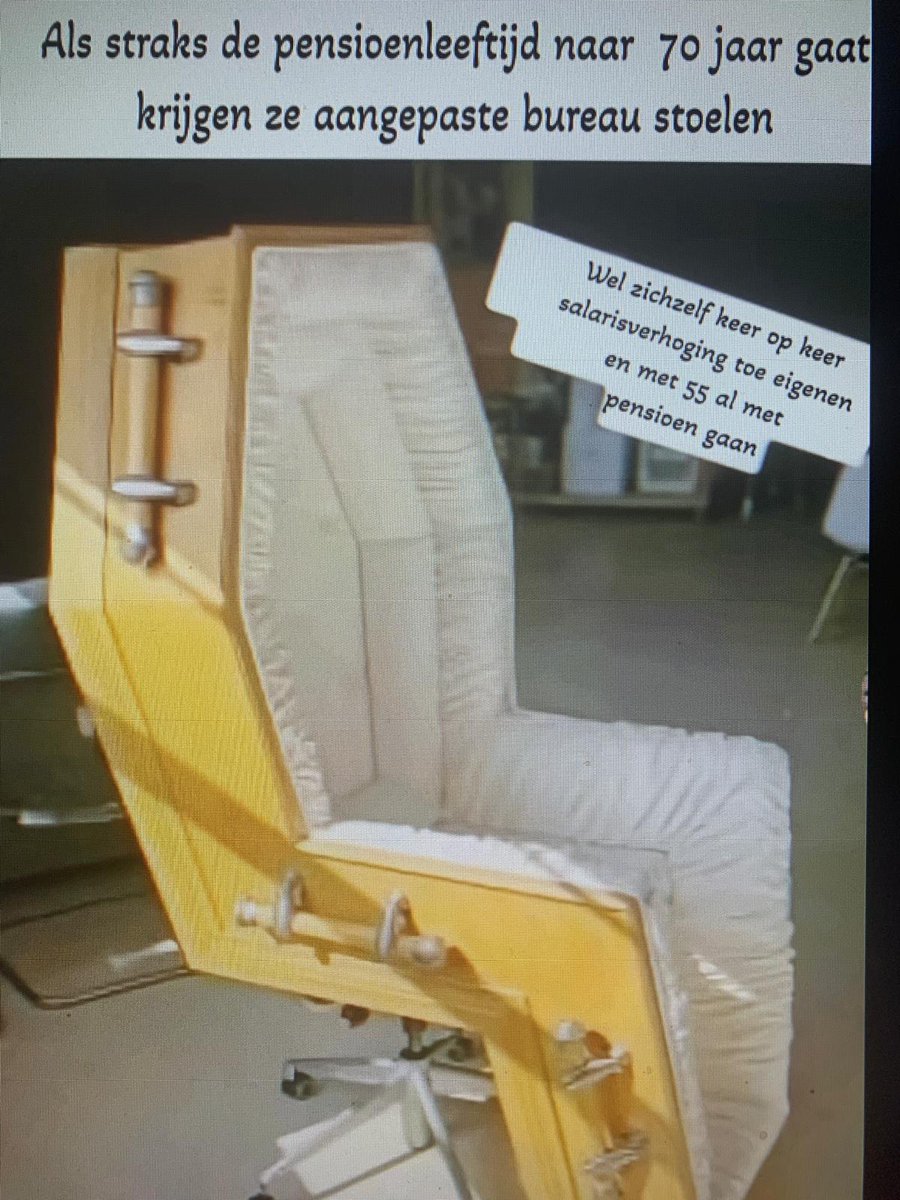 dutchdzone's tweet image. Het ontwerp van de aangepaste stoel past goed bij de pensioenleeftijd 😅😂