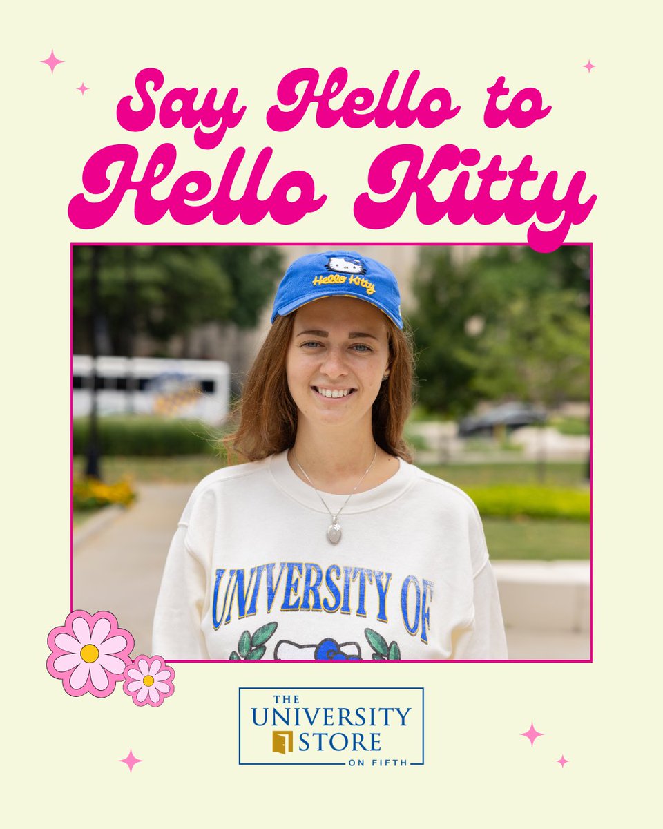 Pitt spirit meets Hello Kitty. ✨ Shop the collection now at the University Store on Fifth! #UniversityStoreOnFifth #H2P
