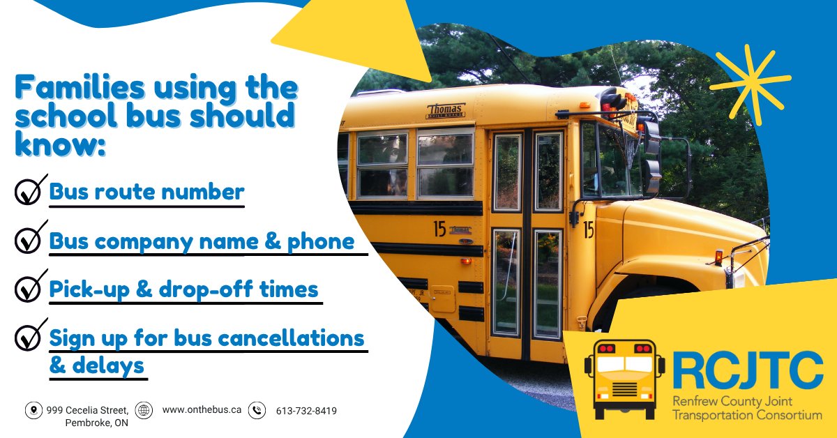 It is important to know all necessary information when using a school bus! Make sure everything is checked off that list before school starts! #BackToSchool #SchoolBusInfo #ParentTips