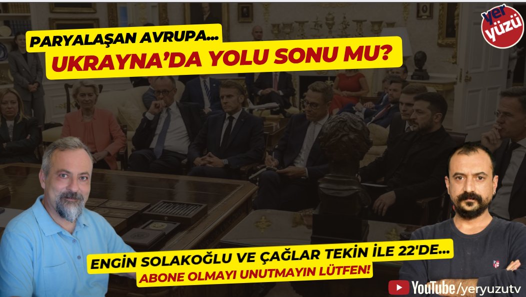 #Avrupa paryalaşırken...
#Ukrayna'da yolun sonu mu?
Em. Dip. Engin Solakoğlu (<a href="/engin_solakoglu/">Enginsol</a>) ile 22'de... 
youtube.com/watch?v=Uc8cIw…