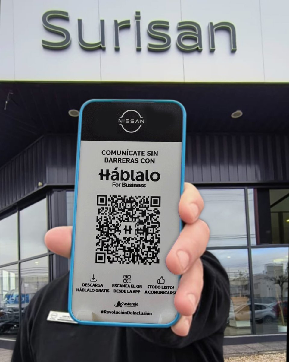 🥇 En #Surisan nos enorgullece sumarnos a la propuesta de Nissan Argentina, incorporando la app #Hablalo en todos nuestros salones.
💪🏼 Esta herramienta impulsa la inclusión y facilita la atención de personas con discapacidad, dificultades en el habla o la audición.