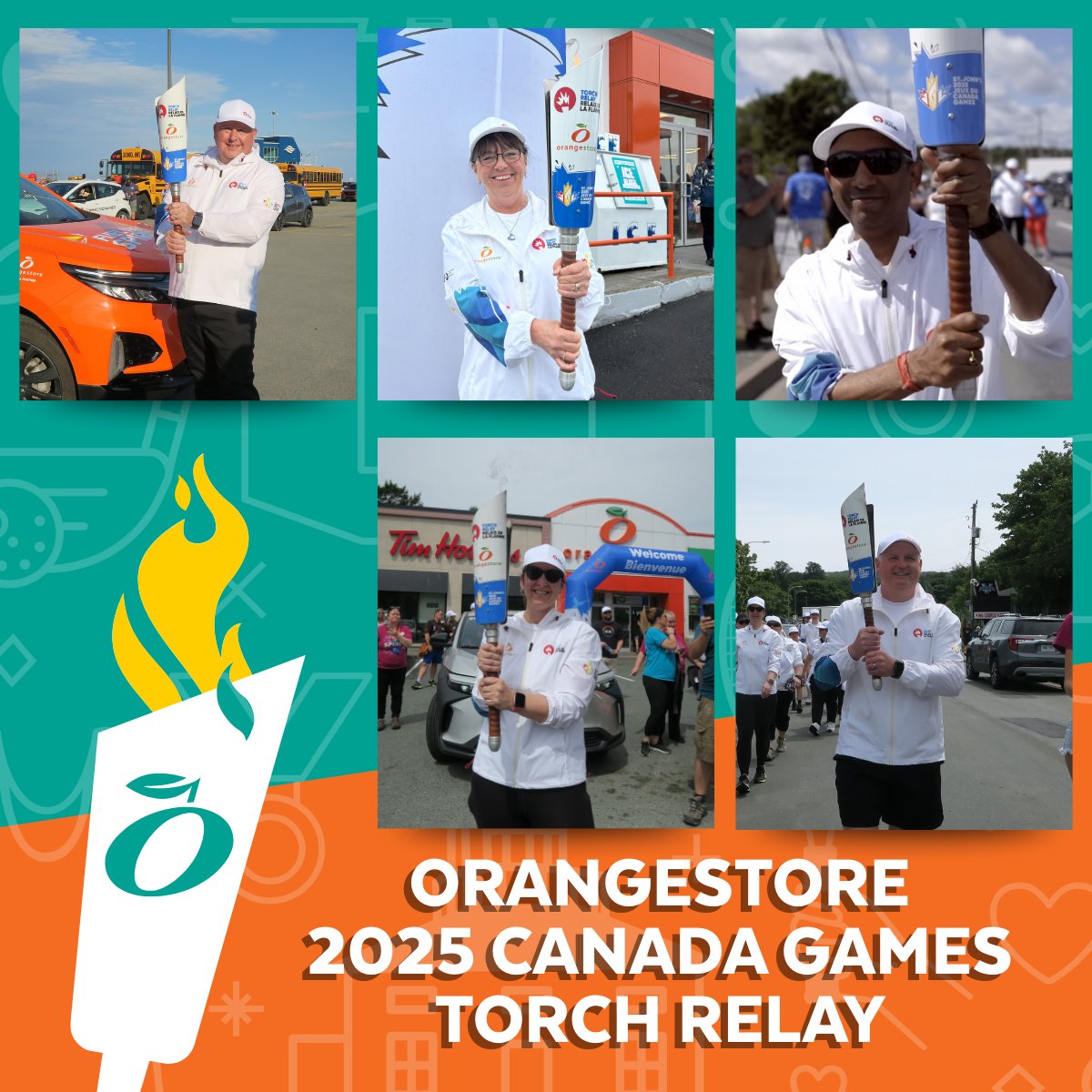 Orange_Store's tweet image. Time flies when you're having fun!

We're already in week 2 of the @2025canadagames but we wanted to take a moment to appreciate everyone who helped light the way there. Over 130 torchbearers helped carry they torch across the island, including members of our team.