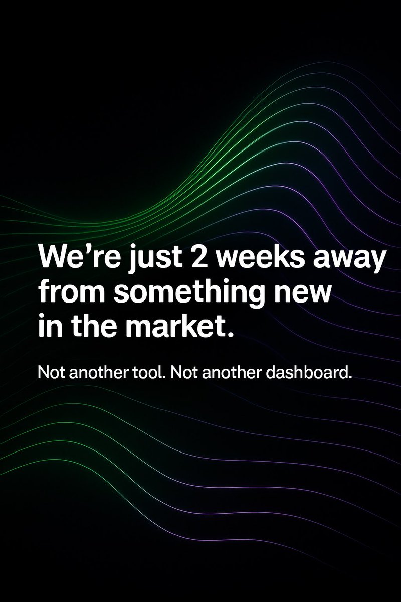 query_quant's tweet image. 💜💚 We’re just 2 weeks away from something new for the market.
Not another tool. Not another dashboard.
A smarter way to query your trades.

#Crypto #Stocks #AI