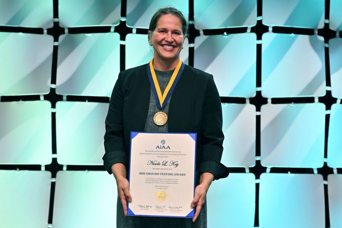 Nicole Key has received the 2025 <a href="/aiaa/">AIAA</a> Ground Testing Award for her work on improving high-speed compressor and fan technologies. Key was also named the Avrum and Joyce Gray Professor in Entrepreneurship and Innovation: engineering.purdue.edu/AAE/spotlights…