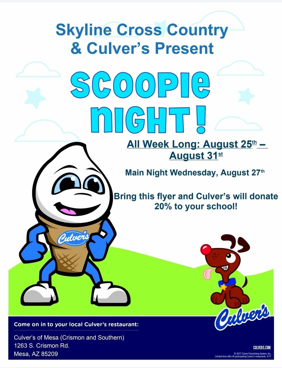 Row_Fight_Win's tweet photo. NEXT WEEK!

Please share this flyer with your friends and then come out and get some delicious Culver's while supporting your favorite cross country team! https://t.co/cwDFCuDIPJ