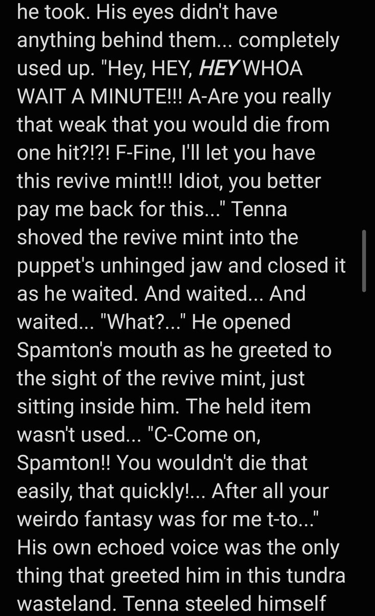 TboySpamton's tweet photo. #defernull #spamtenna Alright, posting a small angst fic because I was inspired (I'm so sorry if I got characterization wrong, still trying to get a feel for Defernull 🙏) https://t.co/tS1FtSM5Pm