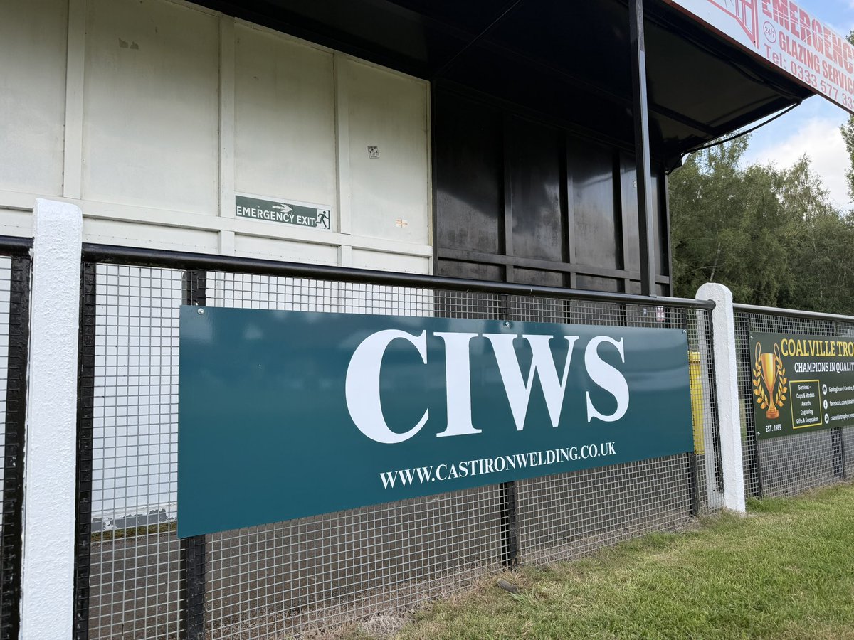 Thank you to Cast Iron Welding Services for the sponsorship board for the 25/26 season.

Your support is much appreciated.

If you would like to sponsor Coalville Town for the 25/26 season  please send a message.