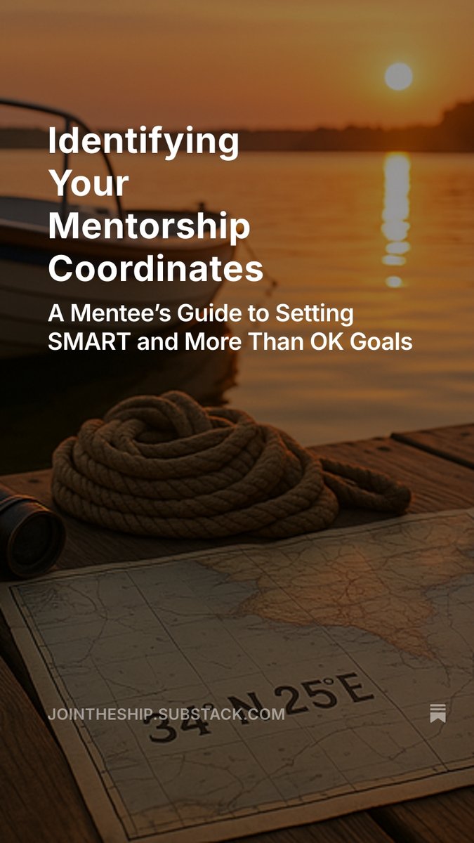 pfslepicka's tweet photo. 🗺️New on Mentor-Ship: "Identifying Your Mentorship Coordinates." This guide helps you define your mentorship goals, milestones, and action steps with a new worksheet to plot their course. Meet you at the harbor!
https://t.co/1zrTsBg1bb https://t.co/4VH9iK89Sm