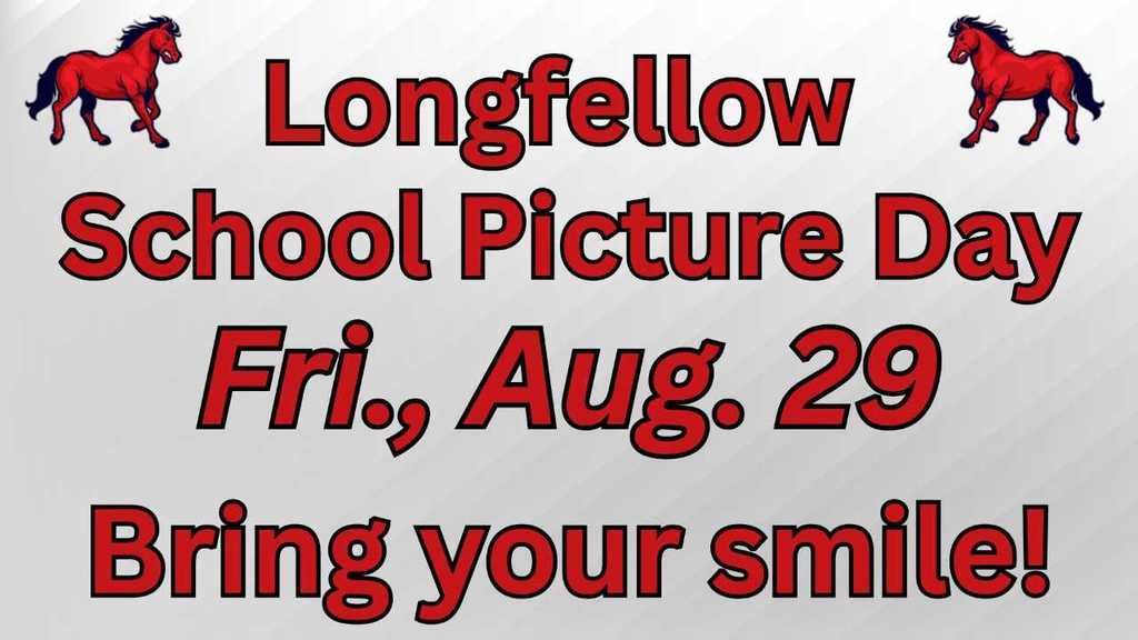 Picture Day is coming up! August 29th! Look for Picture Day envelopes to come home with your child next week!