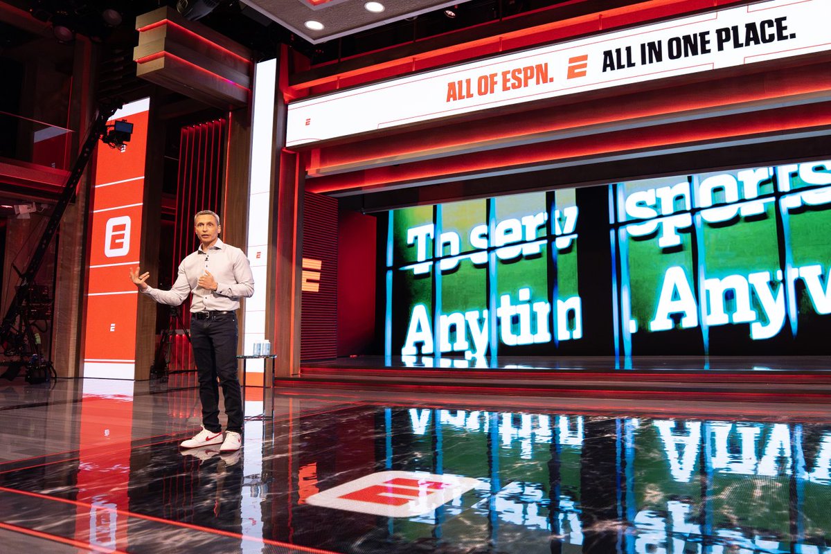 ESPN PR (@espnpr) on Twitter photo Thursday, ESPN ushers in a bold new chapter with the launch of its standalone direct-to-consumer streaming service
The <a href="/WaltDisneyCo/">The Walt Disney Company</a> spoke with ESPN Chairman Jimmy Pitaro about what the launch means for ESPN, streaming & the future of sports
Read: bit.ly/4mPyh2P Thursday, ESPN ushers in a bold new chapter with the launch of its standalone direct-to-consumer streaming service
The <a href="/WaltDisneyCo/">The Walt Disney Company</a> spoke with ESPN Chairman Jimmy Pitaro about what the launch means for ESPN, streaming & the future of sports
Read: bit.ly/4mPyh2P