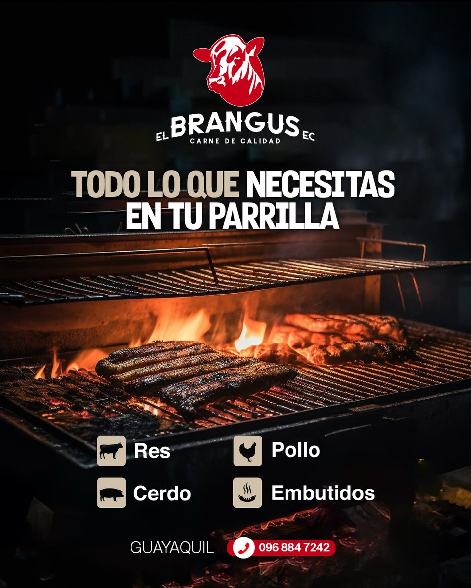 elbrangusec's tweet photo. 🔥 En El Brangus tenemos todo lo que tu parrilla necesita: cortes jugosos, frescos y llenos de sabor.
Desde la picaña hasta la panceta, listos para que el fuego haga su magia.

📍 Tu momento parrillero empieza aquí.

#ElBrangus #Carne #picaña #Parrilla #carnesalaparrilla https://t.co/inH1ZpvH35