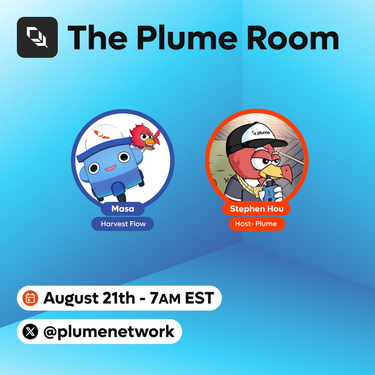 Plume (@plumenetwork) on Twitter photo โฐ Tomorrow! Join Plume and <a href="/m_web3/">Masa</a> from @harvestflow_io for a special live event
We're breaking down how RWAs are powering real-world change in South East Asia
Hosted by <a href="/stephenhou92/">Stephen</a> (Plume APAC Eco Manager)
Set your reminder ๐
x.com/i/spaces/1MYxNโฆ โฐ Tomorrow! Join Plume and <a href="/m_web3/">Masa</a> from @harvestflow_io for a special live event
We're breaking down how RWAs are powering real-world change in South East Asia
Hosted by <a href="/stephenhou92/">Stephen</a> (Plume APAC Eco Manager)
Set your reminder ๐
x.com/i/spaces/1MYxNโฆ