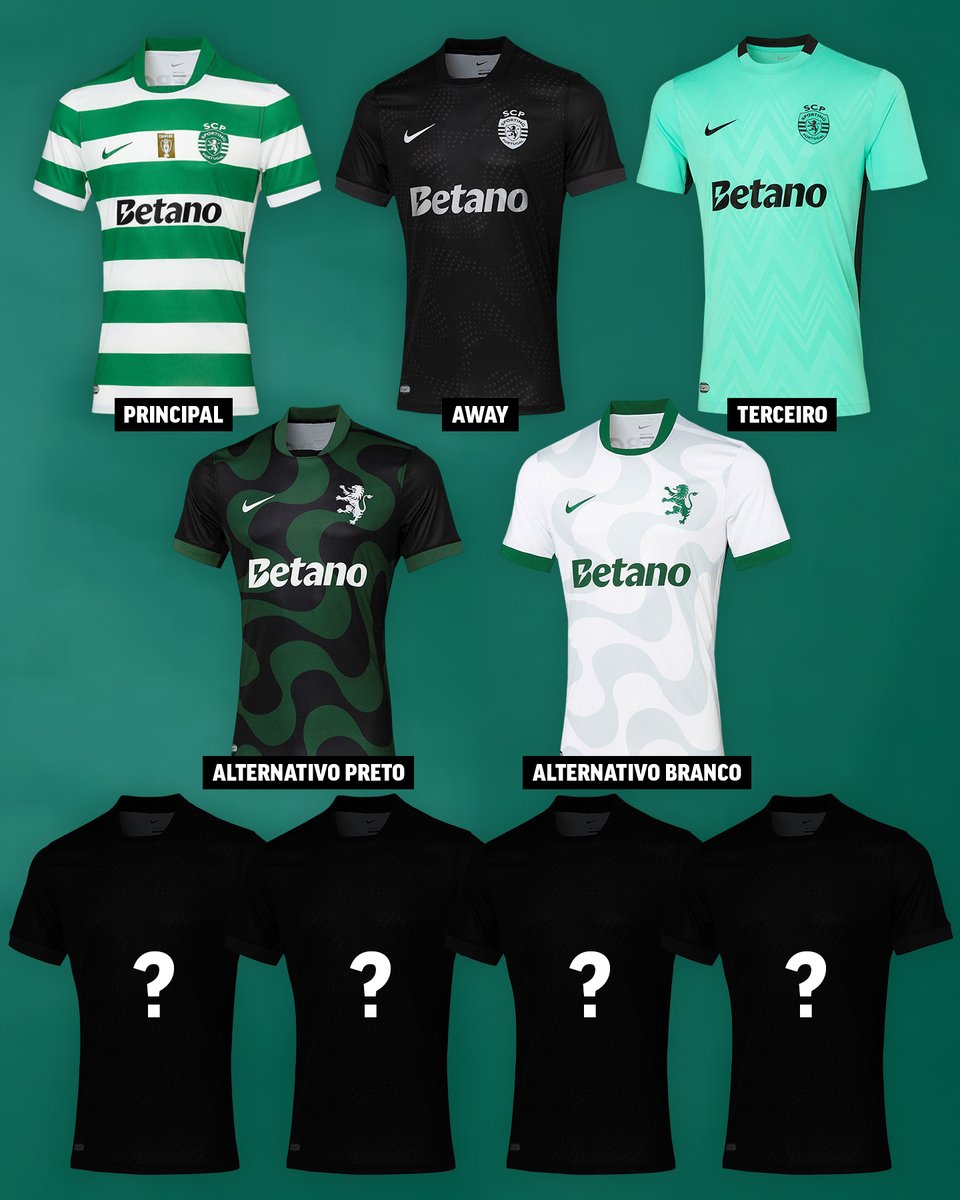 Sporting já lançou cinco equipamentos para esta época, faltam quatro 👕