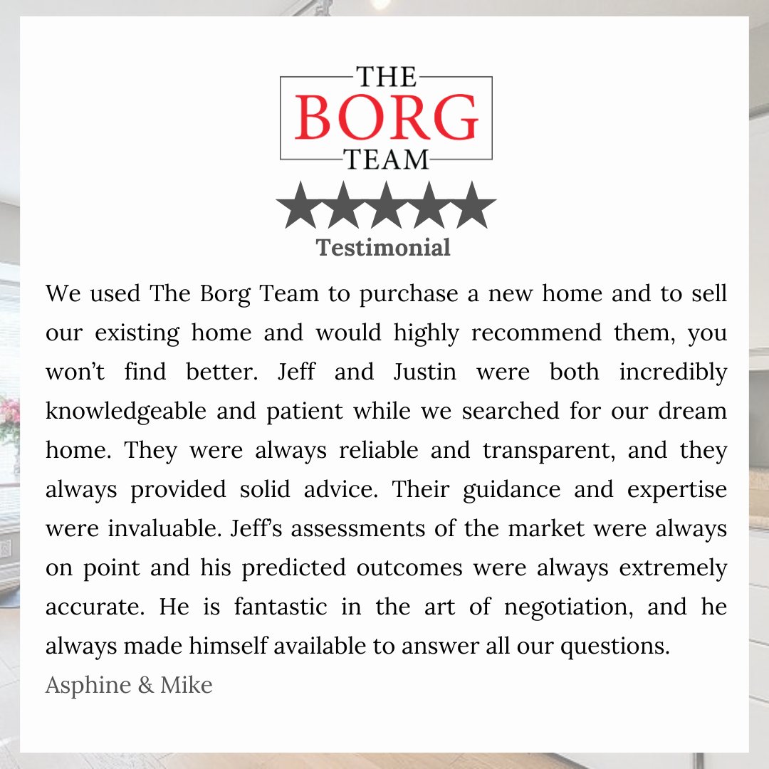 Thank you so much for the kind words. We’re always touched and honored to help with your real estate needs. Even after all these years, it never gets old—we truly love what we do.