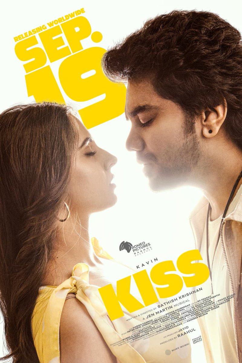 Broadcast Media (@vijendra_deepa) on Twitter photo #Kiss is all set to leave it’s mark on September 19
#KissFromSept19
<a href="/Kavin_m_0431/">Kavin</a> <a href="/mynameisraahul/">raahul</a>
<a href="/dancersatz/">Sathish krishnan</a> <a href="/preethiasrani__/">Preethi Anju Asrani</a> <a href="/dop_harish/">Harish Kannan</a> <a href="/SureshChandraa/">Suresh Chandra</a> @peterheinoffl
#MohanaMahendiran <a href="/editorrcpranav/">RC Pranav</a> <a href="/iamgunashekar/">Gunashekar M </a>
<a href="/DoneChannel1/">Done Channel</a> @abdulnassaroffl <a href="/teamaimpr/">Team AIM</a> <a href="/thetabsofficial/">The Tabs</a> #Kiss is all set to leave it’s mark on September 19
#KissFromSept19
<a href="/Kavin_m_0431/">Kavin</a> <a href="/mynameisraahul/">raahul</a>
<a href="/dancersatz/">Sathish krishnan</a> <a href="/preethiasrani__/">Preethi Anju Asrani</a> <a href="/dop_harish/">Harish Kannan</a> <a href="/SureshChandraa/">Suresh Chandra</a> @peterheinoffl
#MohanaMahendiran <a href="/editorrcpranav/">RC Pranav</a> <a href="/iamgunashekar/">Gunashekar M </a>
<a href="/DoneChannel1/">Done Channel</a> @abdulnassaroffl <a href="/teamaimpr/">Team AIM</a> <a href="/thetabsofficial/">The Tabs</a>