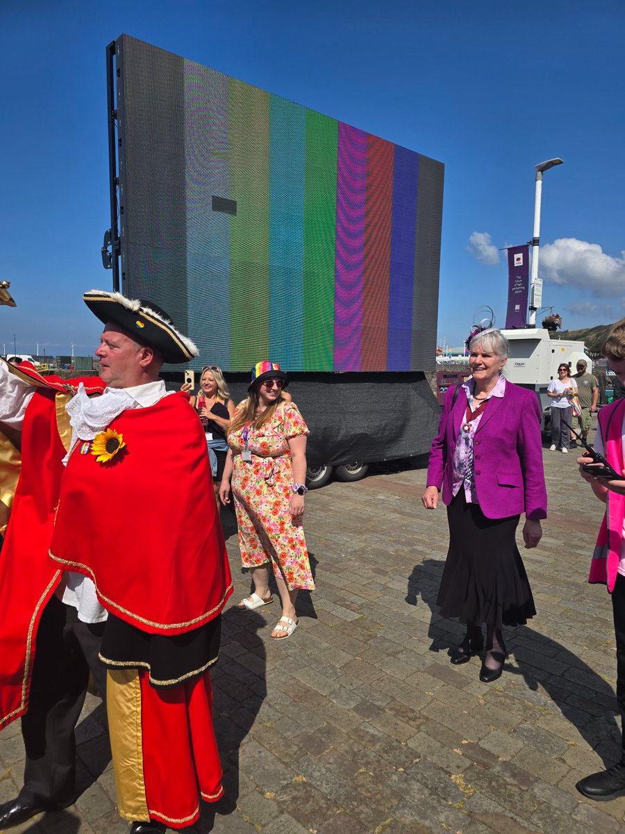 Last Saturday, Deputy Lieutenant Mrs Debbie Keighley MBE represented the Lieutenancy at the “Pride by the Harbourside” celebrations in Whitehaven.

The event was vibrant and full of energy – a fantastic celebration of community and pride! 🎉