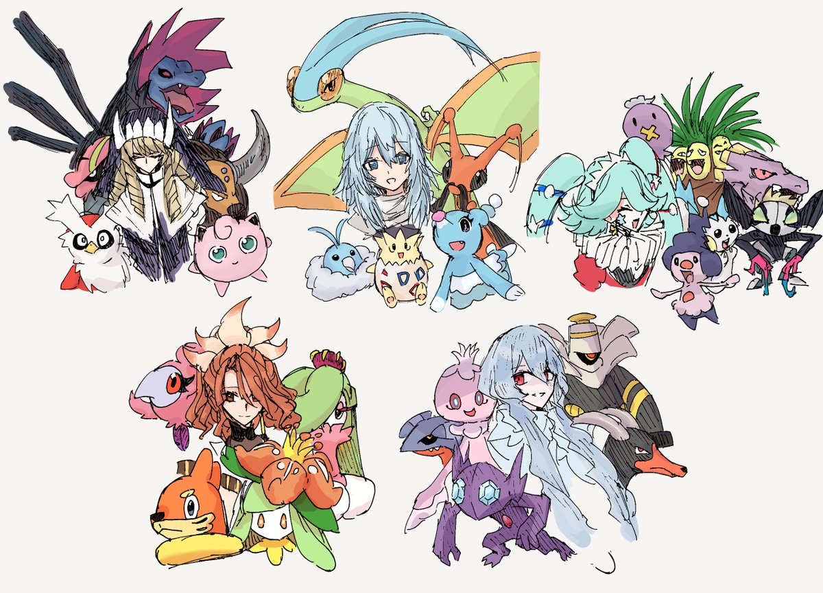 Cabbage_Paint's tweet photo. 人生にはオリキャラの手持ちのポケモンを考え、その色を塗りたくなる"瞬間"がある https://t.co/ITTtnVX2Ek