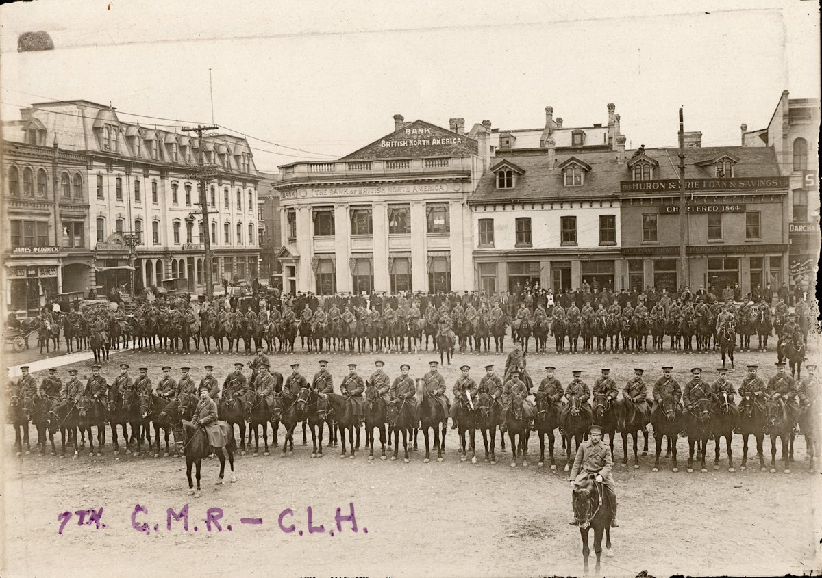Doors Open #ldnont is only one month away, this year's theme is "sights, sounds and stories that make our city." In early 1915, Londoners would have seen and heard the sound of horses, not only from civilian carriages, but also from the 1st Hussars before they left to Europe.