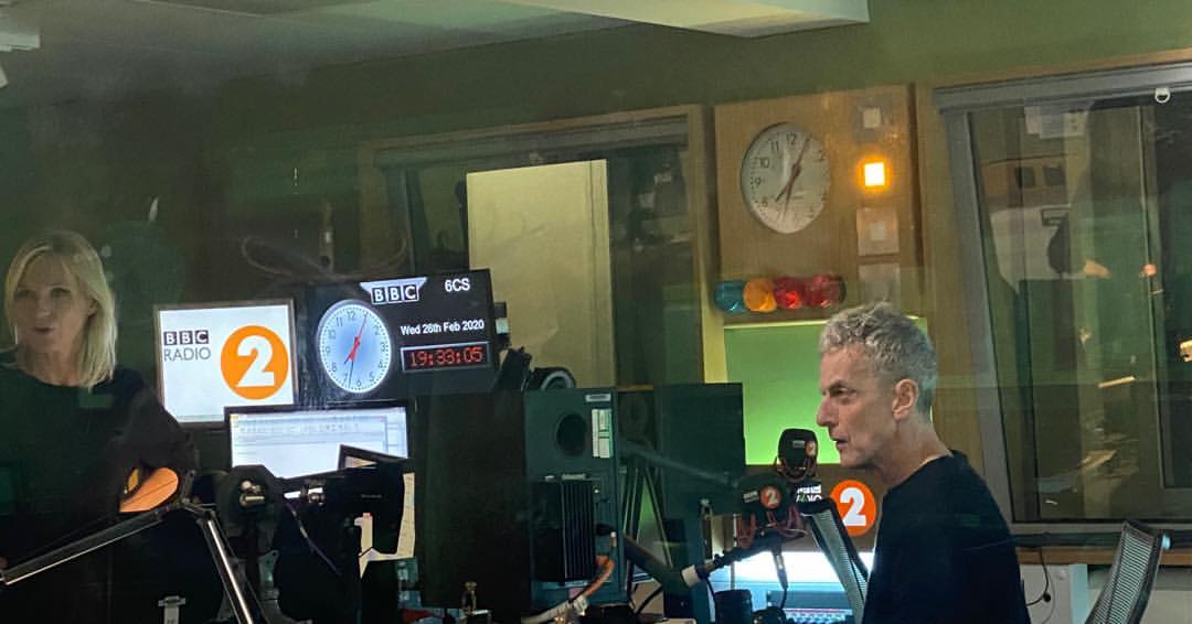 brinatello's tweet photo. For #NationalRadioDay π» (Aug. 20) here's a few pics of #PeterCapaldi using it for his career or charity: with #KirstyYoung for "Young Again," an important appeal to #HandsUpFoundation, with #JoWhiley playing #IfICouldPray from @MonksRoadRecord and an important appeal for @Coram! https://t.co/5GUDwVrHYm