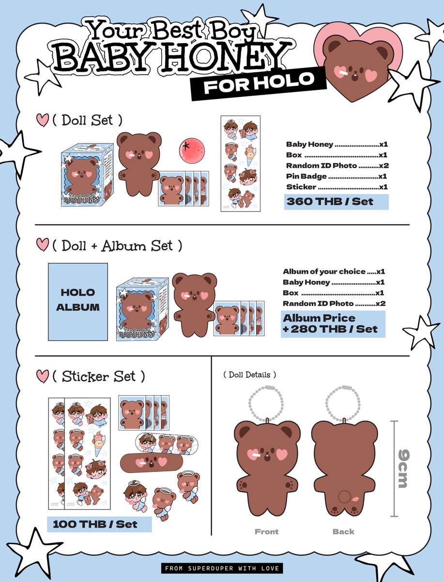 superduper___'s tweet photo. Ⓑⓐⓑⓨ Ⓗⓞⓝⓔⓨ 
—— Doll Set
—— Doll + Album Set
—— Sticker Set

🔗https://t.co/TQSh8adpr0

RT ทวิตนี้แจก Doll + Savory ver. 1 Set / / ฟอร์มพรี Holo มาแล้วค่ะ ขอฝากให้ความเอ็นดูน้อง��ันนี่ตัวจิ๋วด้วยนะคะ ( ˶•⩊•)♡ https://t.co/JHejwVigvk