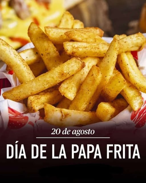 conectateconjls's tweet photo. Este #20agosto se conmemora el Día Mundial de la #PapaFrita, una de las comidas más elegidas por grandes y chico https://t.co/RhxM06xygD