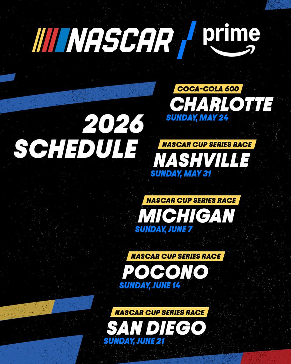 Get your coolers ready!

#NASCARonPrime returns May 24, 2026 🏁