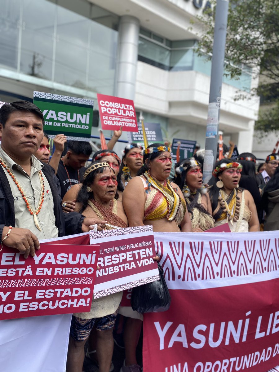 Dos años de la consulta popular del #Yasuní y el gobierno de Noboa sigue sin cumplir la voluntad del pueblo.

¡Yasuní libre de petróleo!