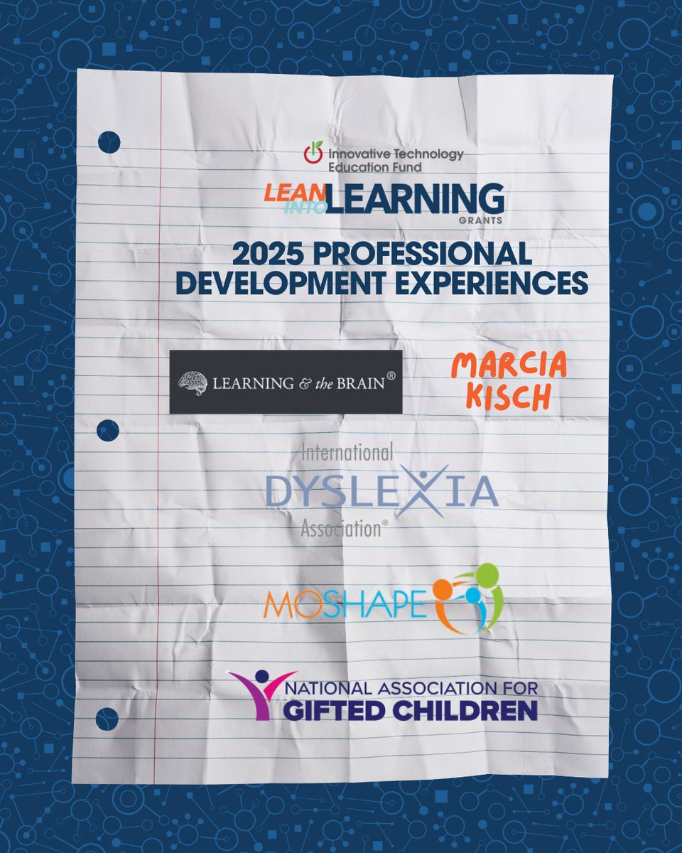 ITEF (@itefstl) on Twitter photo Check out some of the self-selected #ProfessionalDevelopment our 2025 Lean into Learning Grant recipients will be attending!
๐ Learning & The Brain
๐ Marcia Kish @dsdpd
๐ <a href="/DyslexiaIDA/">International Dyslexia Association</a>
๐ <a href="/MOSHAPE1/">Missouri SHAPE</a>
๐ <a href="/NAGCGIFTED/">NAGC</a>
#StLouis #Teacher #Grant #EdLeaders #InnovativeLearning Check out some of the self-selected #ProfessionalDevelopment our 2025 Lean into Learning Grant recipients will be attending!
๐ Learning & The Brain
๐ Marcia Kish @dsdpd
๐ <a href="/DyslexiaIDA/">International Dyslexia Association</a>
๐ <a href="/MOSHAPE1/">Missouri SHAPE</a>
๐ <a href="/NAGCGIFTED/">NAGC</a>
#StLouis #Teacher #Grant #EdLeaders #InnovativeLearning