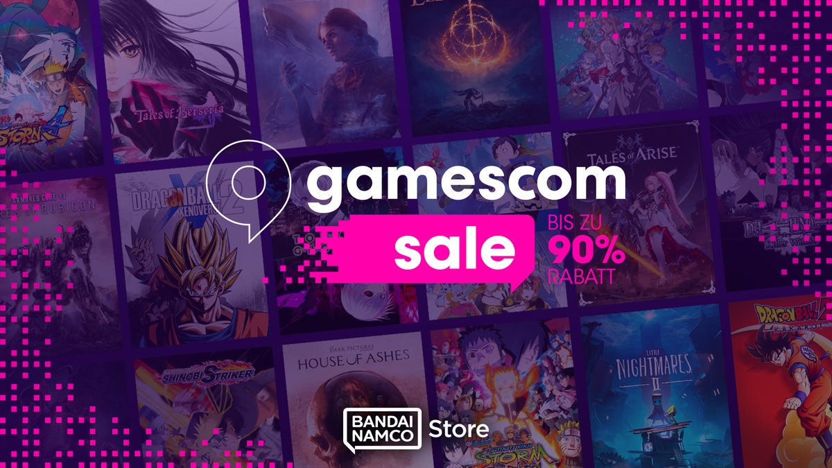 BandaiNamcoDE's tweet image. Feiere die #gamescom2025 mit uns – sichere dir bis zum 3. September bis zu 90 % Rabatt in unserem Store! 

➡️bnent.eu/GC-AllDeals

#BandaiNamco #Videospiele #Gaming #Videogames #gamescom