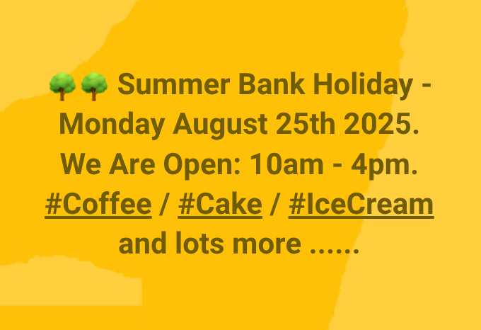 WoodlandCoffee's tweet photo. 🌳🌳 #Summer #BankHoliday Monday: August 25th 2025.

Open 10am - 4pm.

Monday is usually our #DayOfRest but as with every #BankHolidayMonday (except Christmas 🧑‍🎄) we are OPEN.

Open Every Day for the rest of August.

@theoutdoorcity @VisitSheffield
#SheffieldIsSuper #SheffEvents https://t.co/qiK9m4mffH