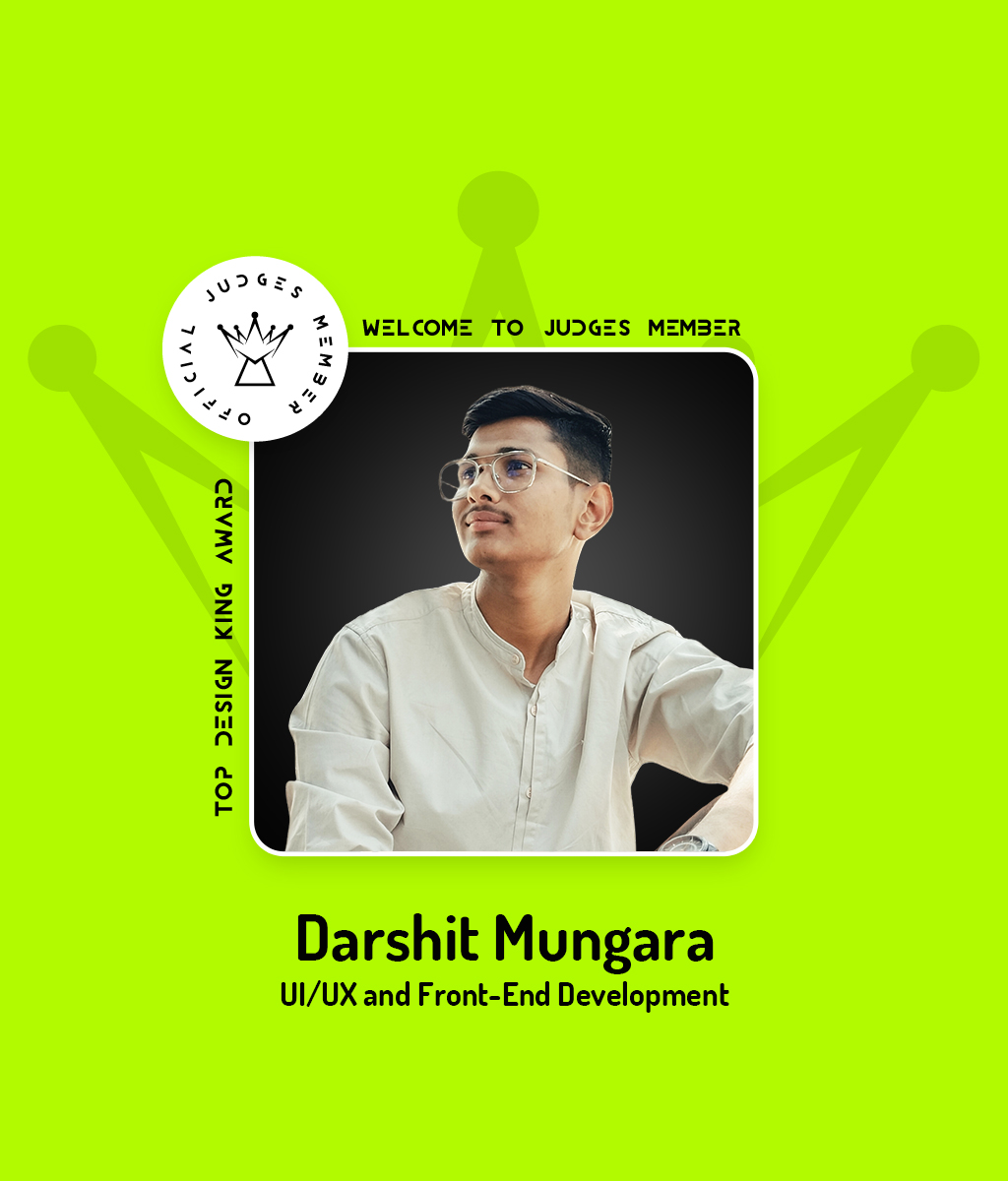 TopDesignKing's tweet photo. We're happy to share that Darshit Mungara, UI/UX Designer has been selected as a jury member for the Top Design King Awards. We admire your contributions and are proud to have you as part of our group.
https://t.co/kCLPmmaUp7

#topdesignking #jury #judges #juryteam #awards https://t.co/dlks00pDy1
