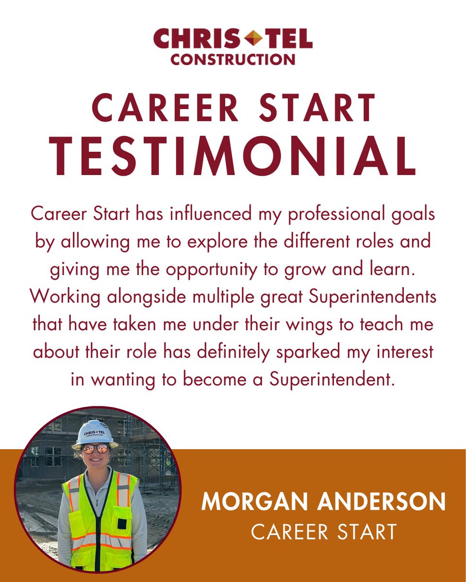 We love seeing our Career Starts SHINE! 🌟 Check out this testimonial from Morgan Anderson to hear how the program has sparked her interest to become a Superintendent.

Visit our website 👉 brnw.ch/21wV40F