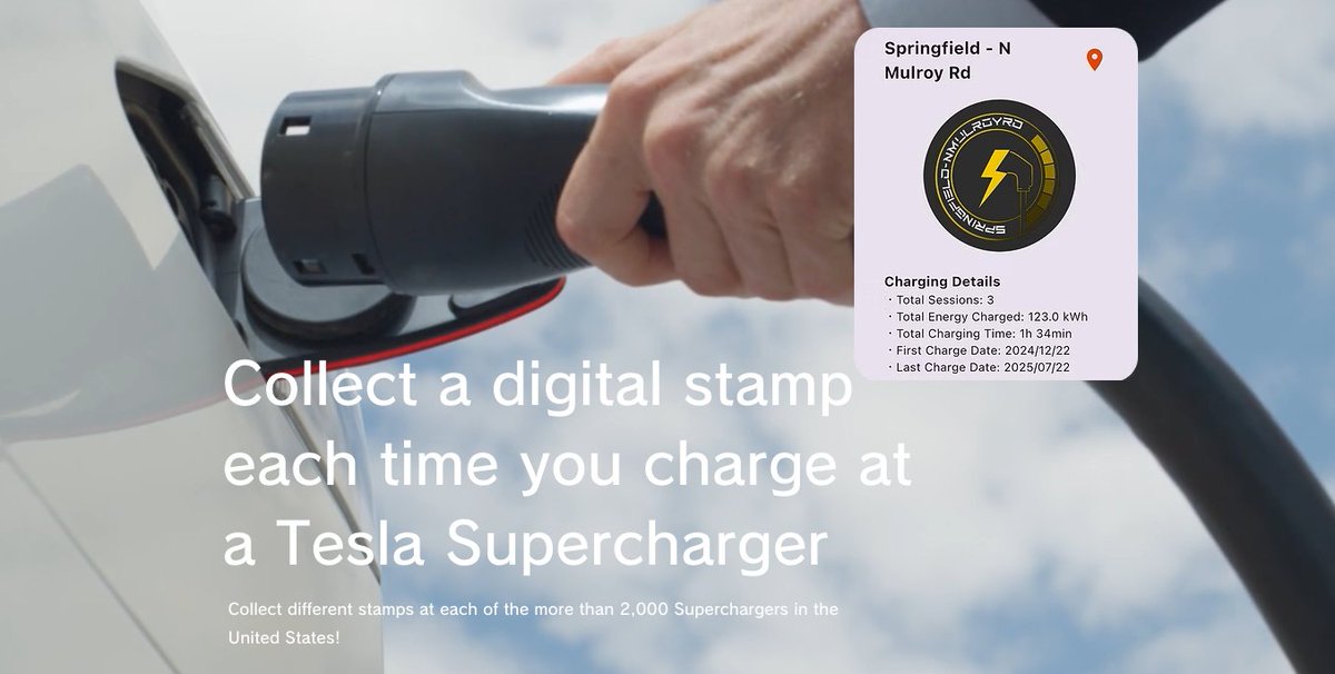 chargestamp_us's tweet photo. Just sign in with your Tesla account. Then do what you already do—Supercharge. ⚡️⚡️
We’ll also import your past Supercharging history so your stamps & badges reflect everything, not just what’s next.😎
📍iOS: https://t.co/pnoqVmZJxu
#Tesla #Supercharger #ThirdPartyApp https://t.co/Jo7b6ajhJS