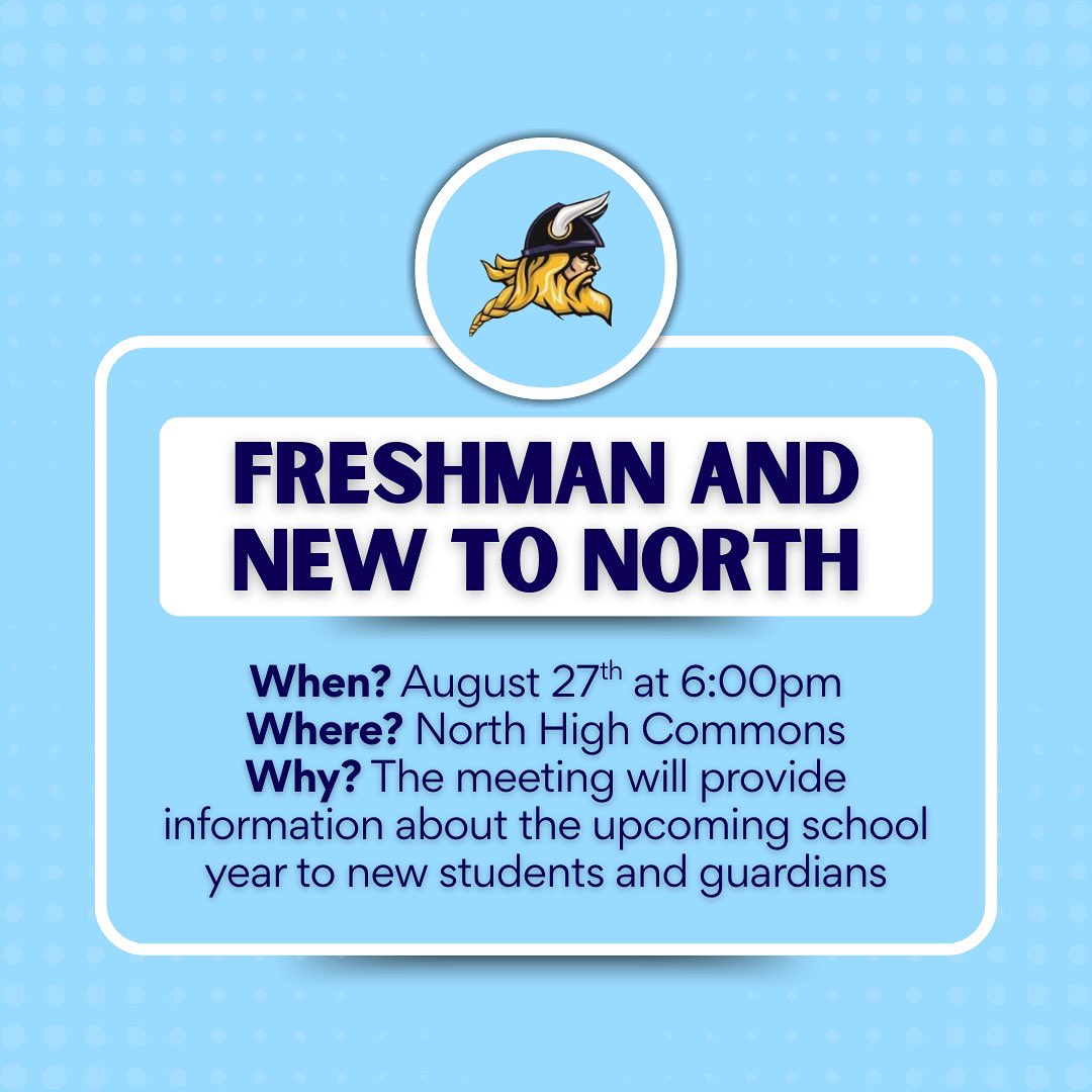 We hope to see our new Raider families at the meeting!! #bettertogether #wearenorth