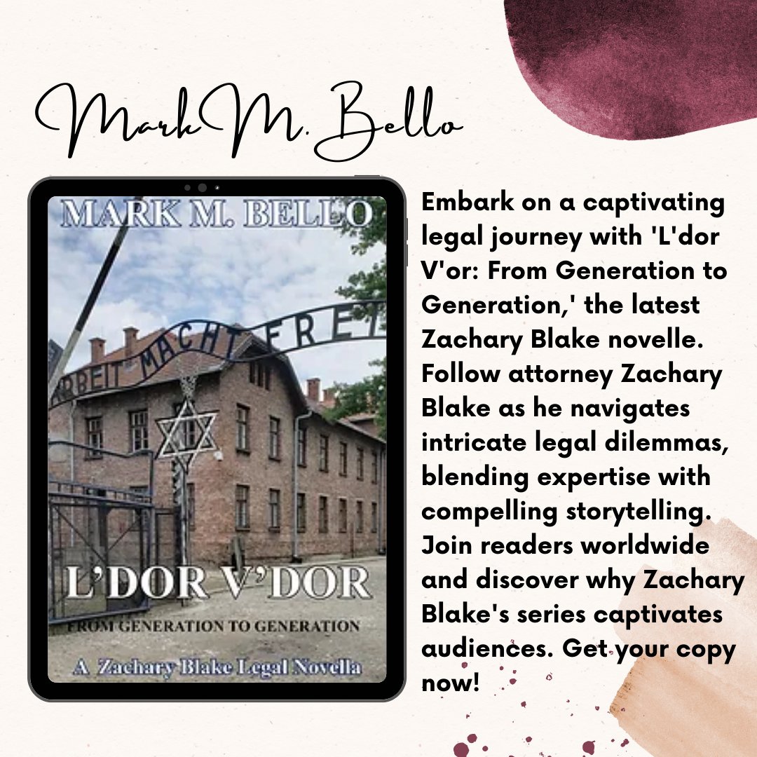 MarkMBello's tweet photo. Join readers worldwide and discover why Zachary Blake's series captivates audiences. Get your copy now!
#LegalAdventure #ZacharyBlakeNovelle #ExpertStorytelling #IntriguingLegalCases #GlobalReadership #CaptivatingSeries #LegalThrills #MustRead #GetYourCopy #PageTurner https://t.co/2mieuHsnPC