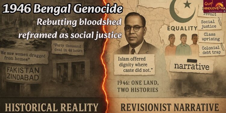 So now massacres are being rebranded as “class struggle”? What a joke. The 1946 Bengal bloodbath wasn’t about peasants vs landlords—it was a pre-planned slaughter of Hindus, carried out in the name of Pakistan. 
stophindudvesha.org/desecrating-me…
Rape, forced conversions, entire villages