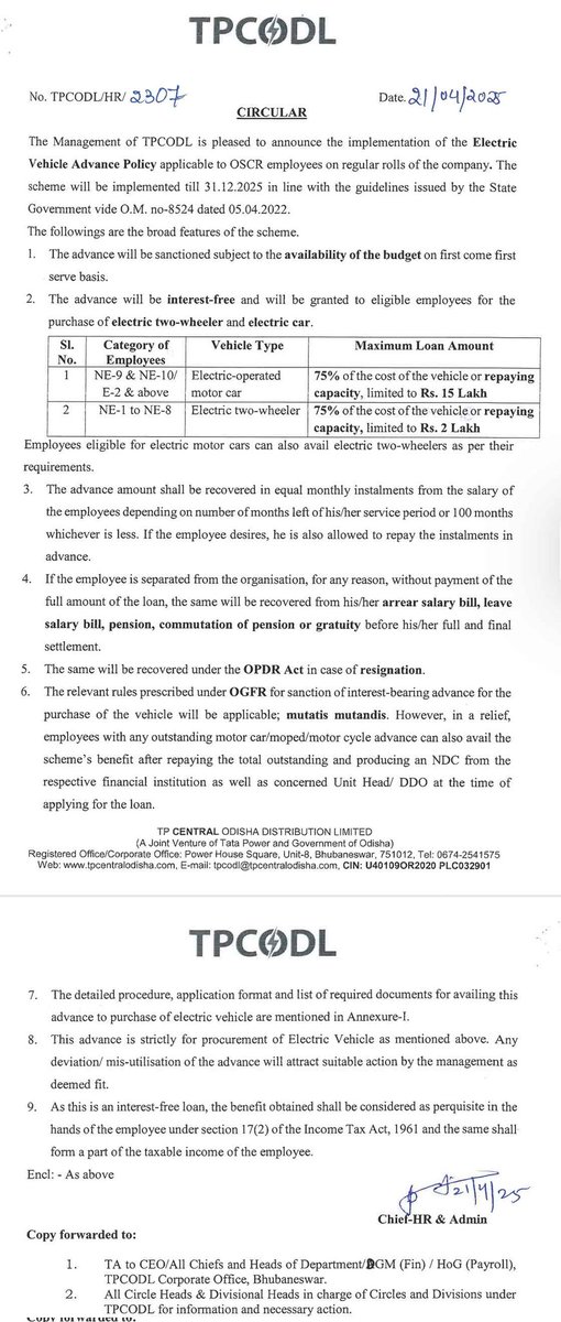 DixitLalat's tweet photo. @CMO_Odisha @EnergyOdisha @PradeepJenaIAS @PMOIndia @MinOfPower @TPCentralOdisha @TataPower Odisha Governments EV policy 2022 not implemented by TPCODL. TPCODL Management intentionally.  Grievance registered near hon'ble CM, Odisha for necessary action. Evidence attached. https://t.co/LfZCCqeyA4