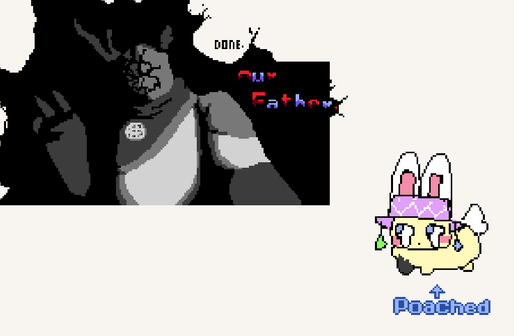 SadDeadPlant's tweet image. poached artwork made by @Halnowalll 
helped me with it too @ButterdogGreen 
#poached #Forsaken