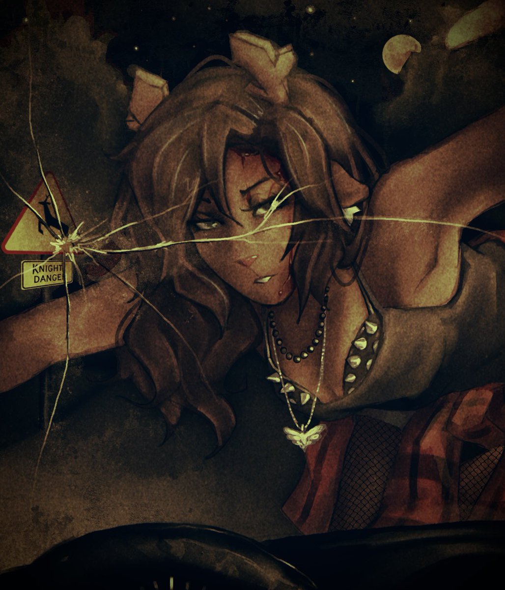 I drew Dess but she’s like the crash album cover for obvious reasons, the crash album cover is so tuff #dessholiday