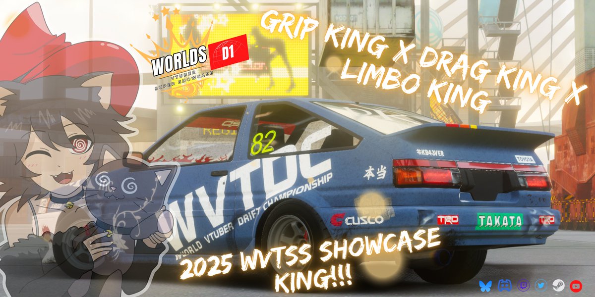 Worlds VTuber Drift Championship Series (@official_wvtdc) on Twitter photo 👑WVTSS ANNOUNCEMENT👑
They say the best shines the brightest on the big stage, and this is the case for this one driver...
Your All Stars winner who happens to now become the Grip King, Drag King, Limbo King AND the Showcase King... the champion himself <a href="/Evano_EAB/">Evano VT The Street King ! (MINORS DNI)</a>! 🏆
#Vtuber 👑WVTSS ANNOUNCEMENT👑
They say the best shines the brightest on the big stage, and this is the case for this one driver...
Your All Stars winner who happens to now become the Grip King, Drag King, Limbo King AND the Showcase King... the champion himself <a href="/Evano_EAB/">Evano VT The Street King ! (MINORS DNI)</a>! 🏆
#Vtuber