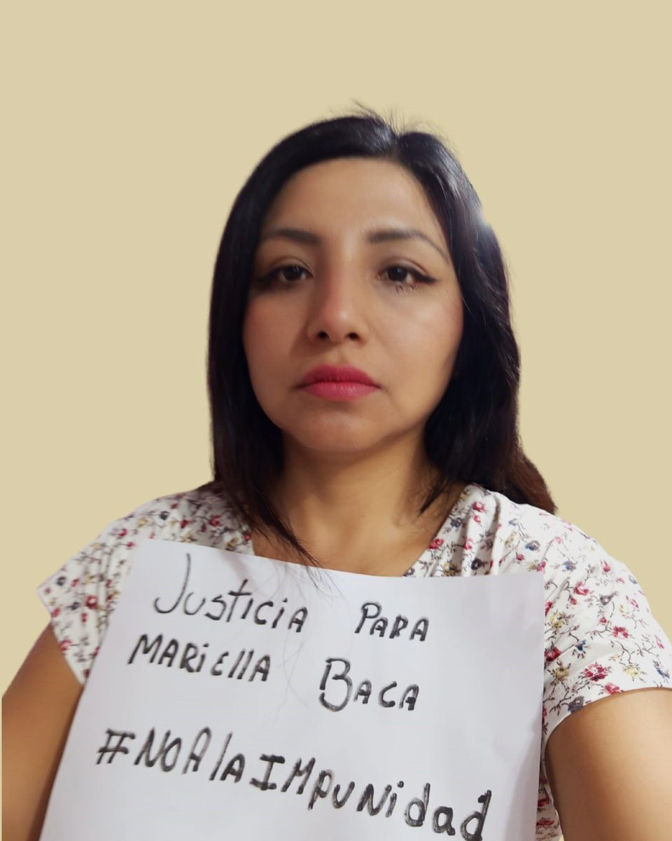 #JusticiaParaMariellaBaca Nos unimos al pedido de justicia de su madre y familia. Mariella Baca fue víctima de feminicidio el 30 de enero del 2021 en Lambayeque.

¡Únete a este pedido de justicia!

#NoALaImpunidad <a href="/Poder_Judicial_/">Poder Judicial Perú</a>
