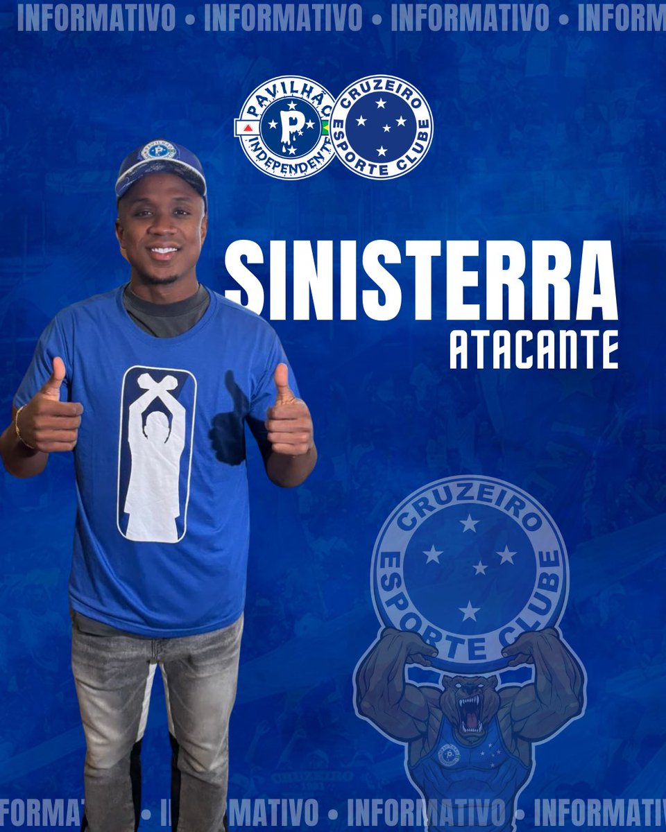REFORÇO CHEGANDO - SINISTERRA

O atacante recém-contratado pelo Cruzeiro já está em BH! Ele desembarcou em Confins e segue direto para a Toca da Raposa 2, onde passará por exames médicos antes de assinar o contrato de empréstimo com o clube.

PRA CIMA! 🅿️