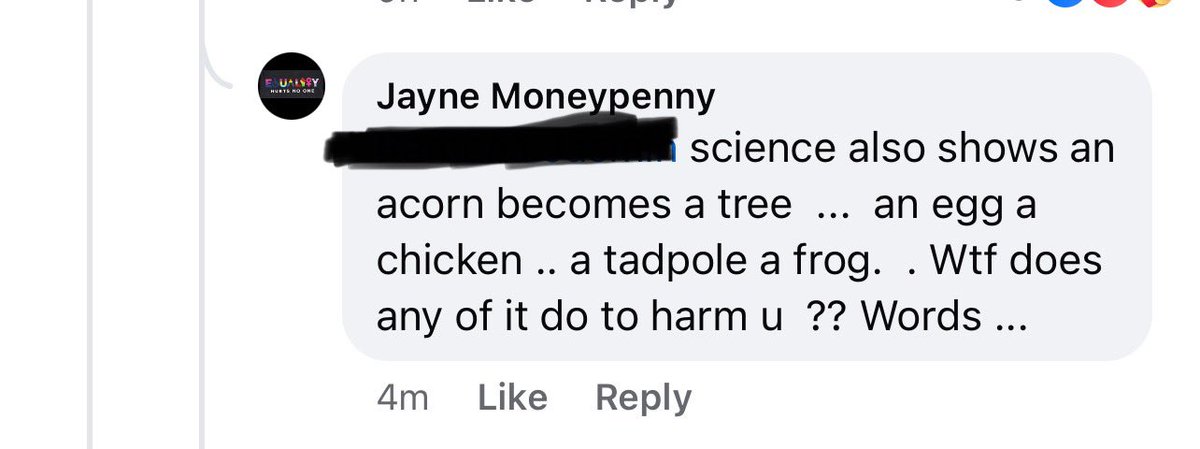 In which a registered nurse tells me that a man can indeed become a woman —because an acorn can become a tree, an egg a chicken, and a tadpole a frog. 

Science.