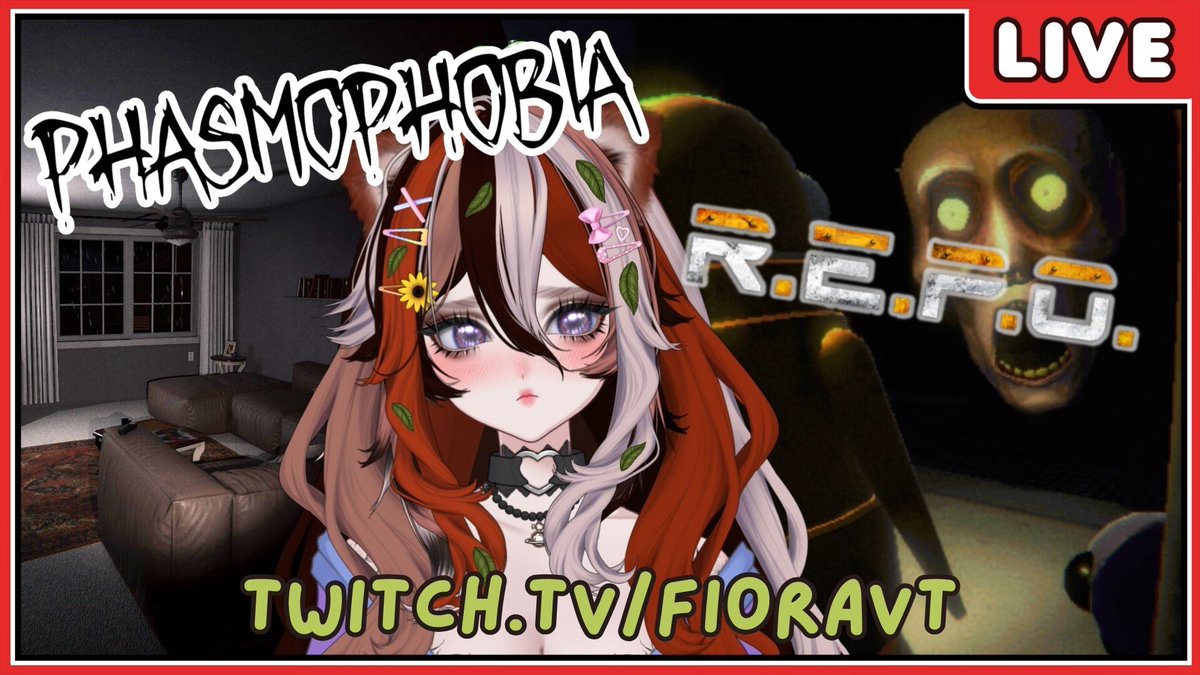˚꒦꒷🌱꒷．fiora is live! ── .✦ ˚﹆

૮꒰ ˶• ༝ •˶꒱ა ♡  ⸝⸝ bit of yapping and then repo and phasmo on yureis anniversay stream! ✧˚ · .

₊˚⊹⋆ 𓆩❤︎𓆪  fioravt on twitch!