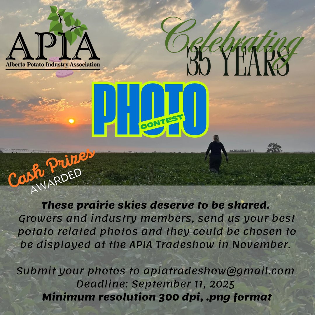 We need some help for the poster boards at the Alberta Potato Conference Trade Show. Our preference is shots of people, crops, yards (not necessarily equipment).