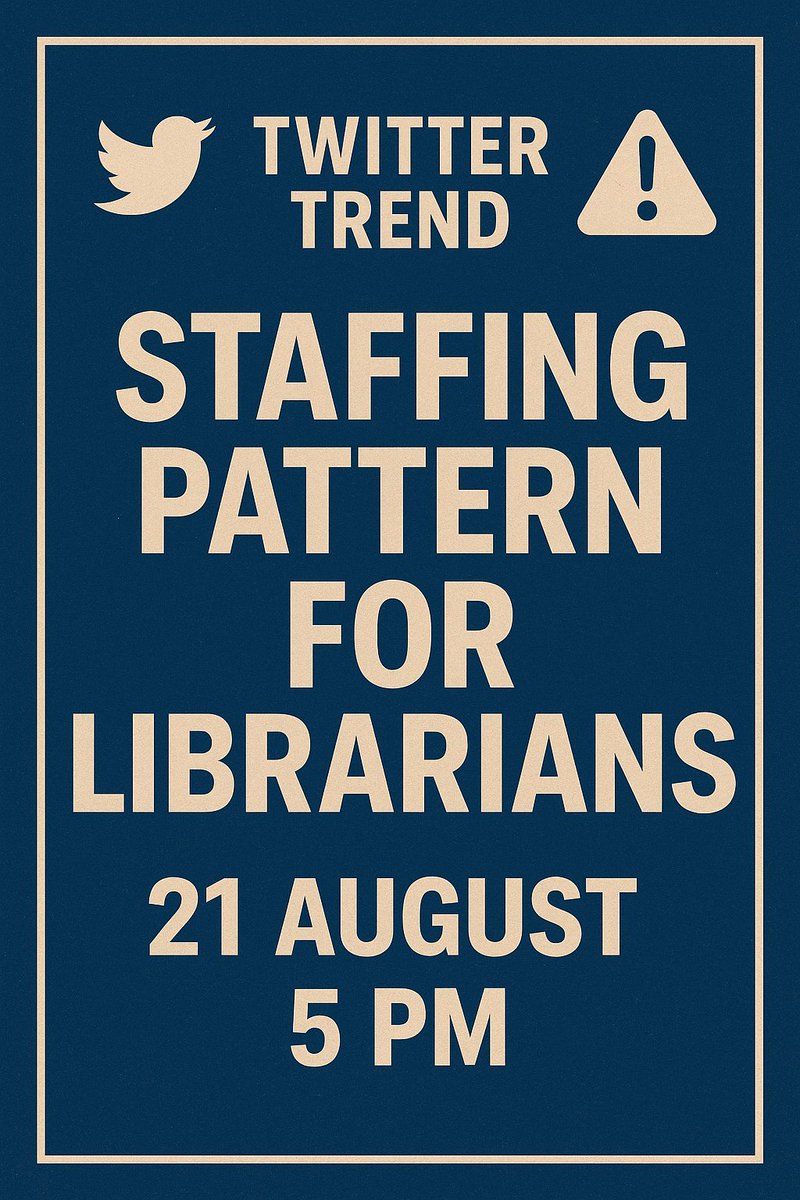 GajendraLIS's tweet image. 21 August | 05:00 PM 

#StaffingPatternForLibrarians

@kamal_kanawaria @rao_satyendra @HANUMANKISAN @nathusingh33414 @madandilawar @rajeduofficial @alokrajRSSB @RajCMO @Radhemahwa @saten_08
