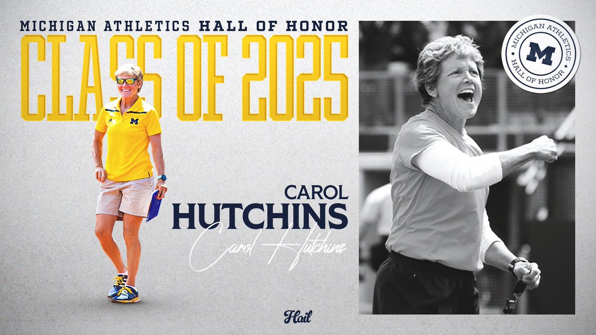 Michigan Softball (@umichsoftball) on Twitter photo The Goat. 🐐
The winningest coach in <a href="/UMichAthletics/">Michigan Athletics 〽️</a> history, Carol Hutchins (<a href="/UMCoachHutch/">Carol Hutchins</a>) will join eight of her Wolverine players in the Hall of Honor this fall. 👏
» myumi.ch/NrzrZ | #GoBlue The Goat. 🐐
The winningest coach in <a href="/UMichAthletics/">Michigan Athletics 〽️</a> history, Carol Hutchins (<a href="/UMCoachHutch/">Carol Hutchins</a>) will join eight of her Wolverine players in the Hall of Honor this fall. 👏
» myumi.ch/NrzrZ | #GoBlue