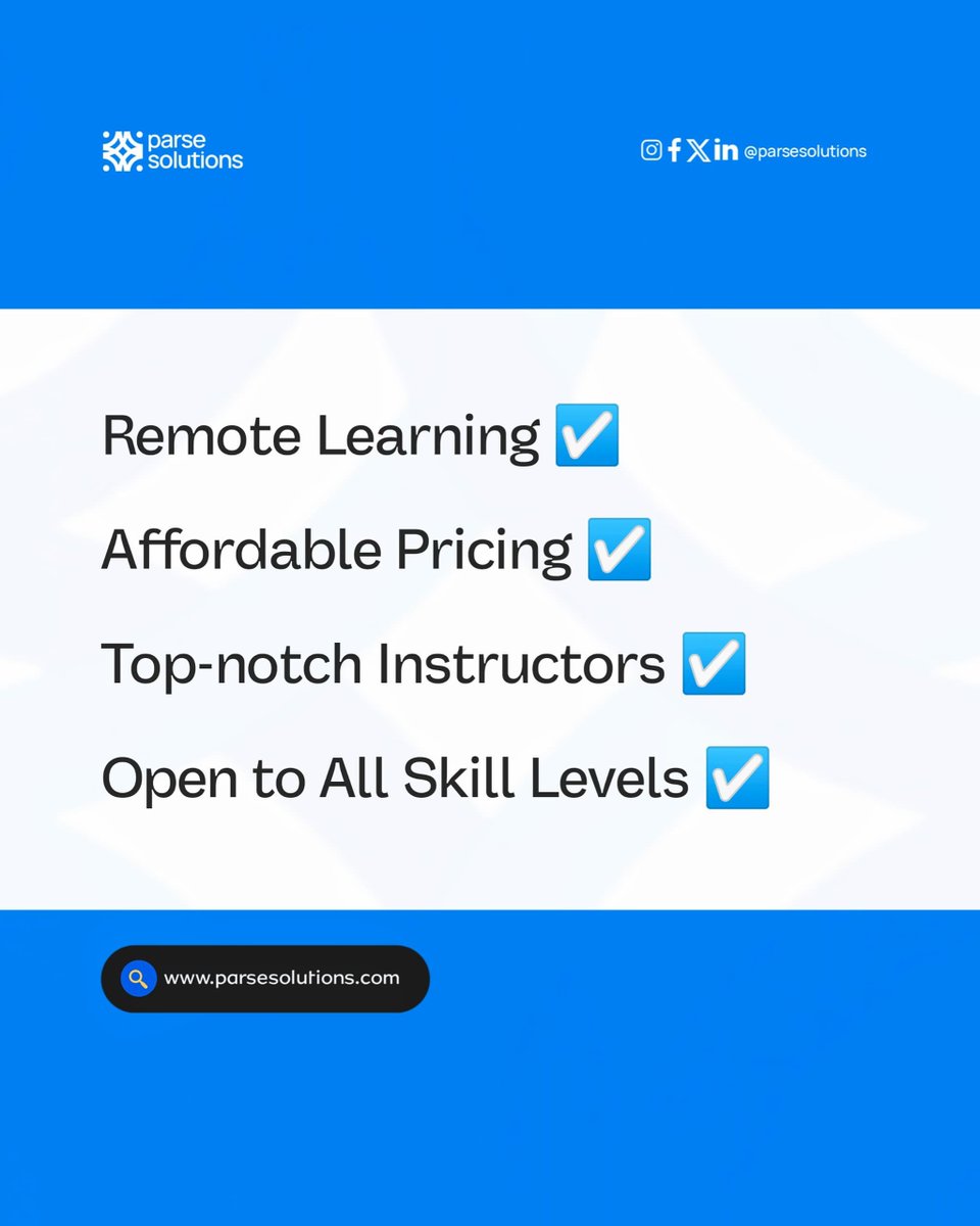 ParseSolutions's tweet image. To learn more, visit parsesolutions.com.
With Parse Solutions, your tech journey is safe, guided, and secure💙
.
.
.
.
.
.
#parsesolutions #tech #techskills #cybersecurity